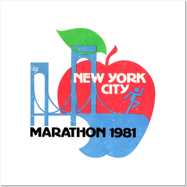 1981 New York Marathon Wall Art by Meat Beat